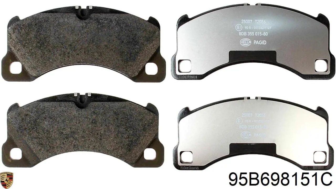 Передние тормозные колодки 95B698151C Porsche