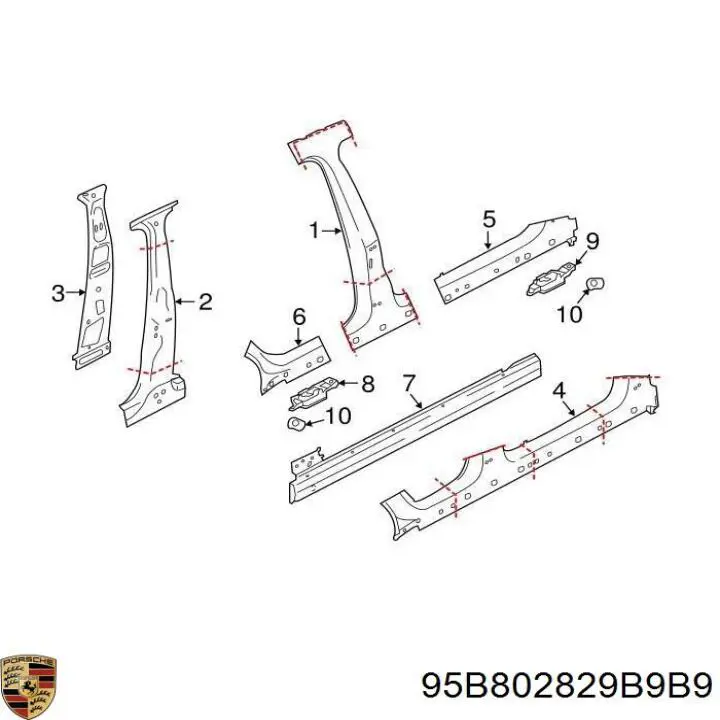 95B802829B9B9 Porsche 