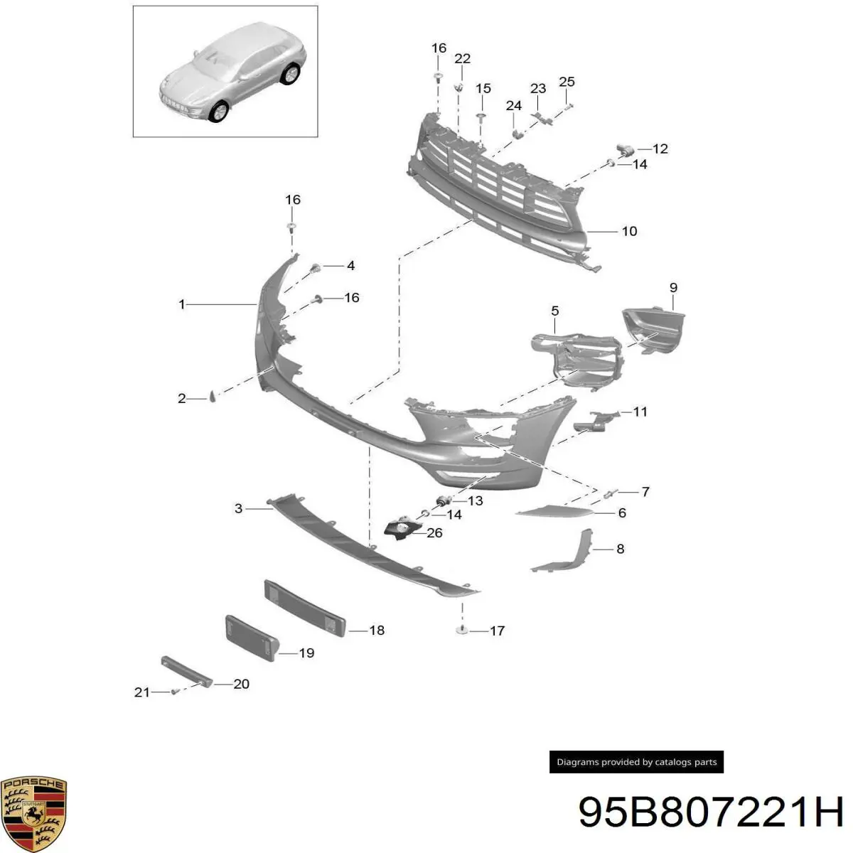  95B807221H Porsche