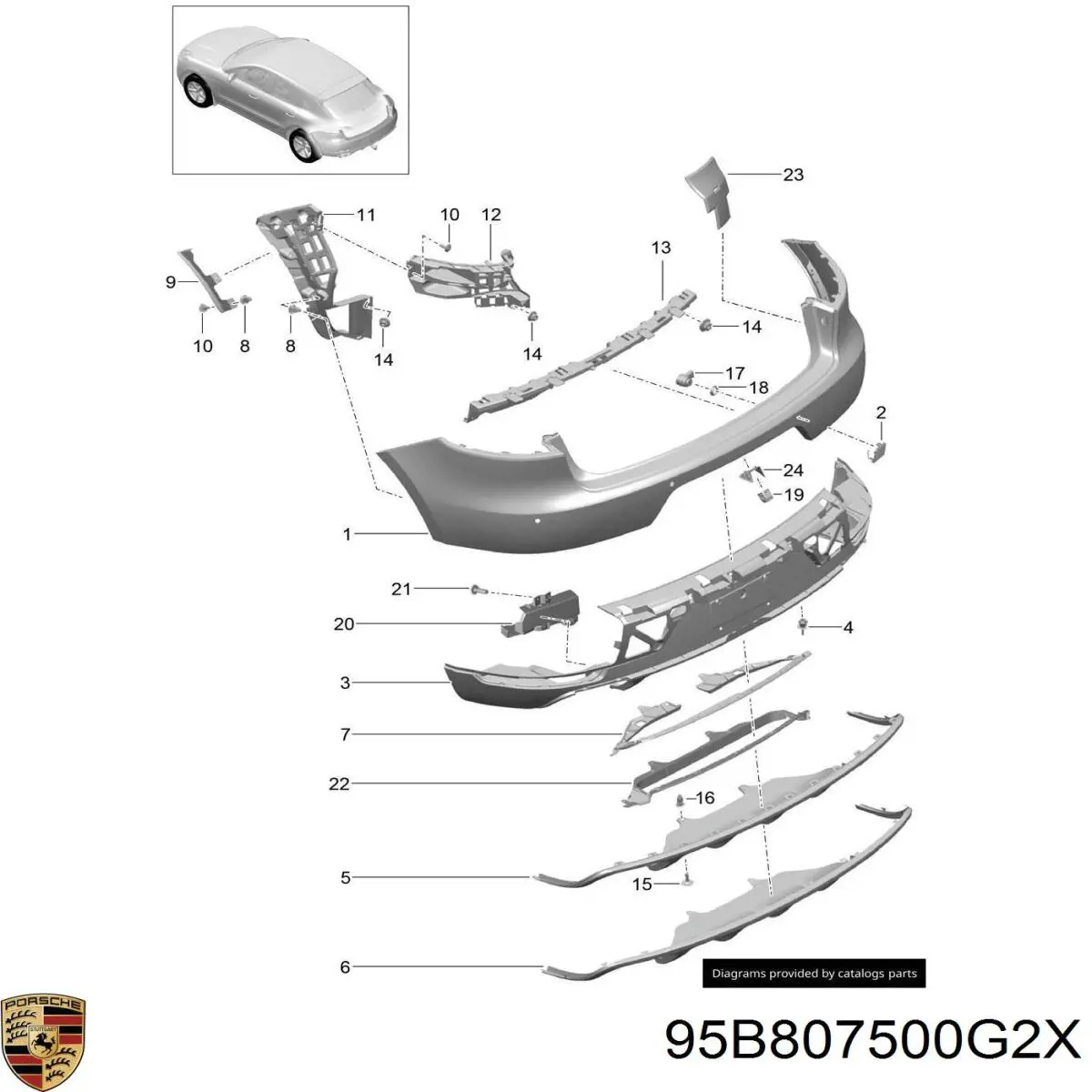  95B807500G2X Porsche