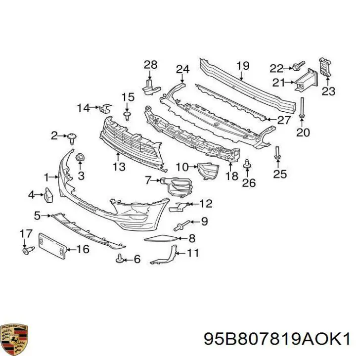  95B807819AOK1 Porsche