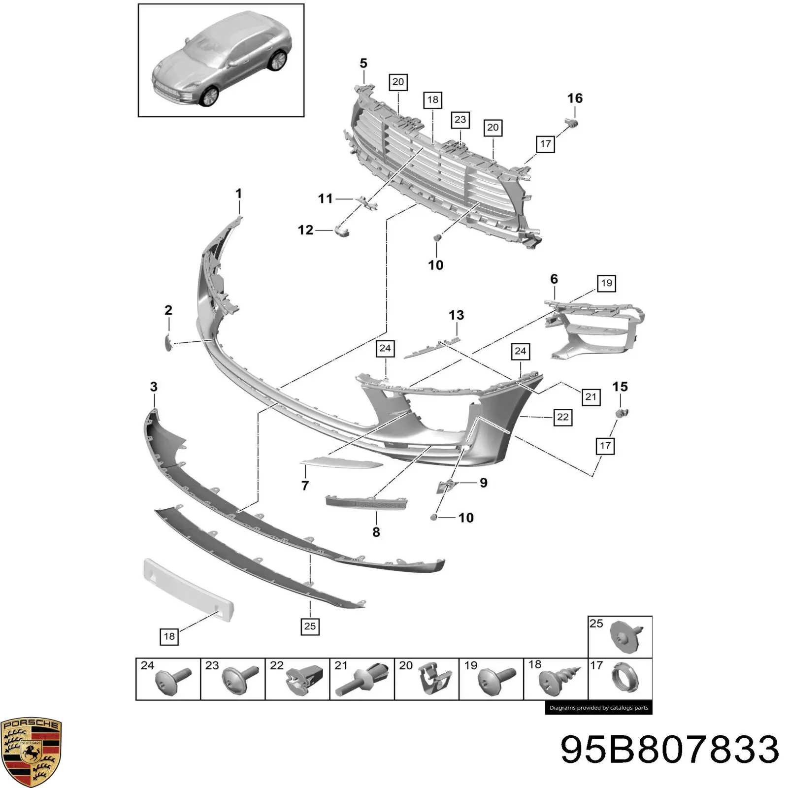  95B807833 Porsche