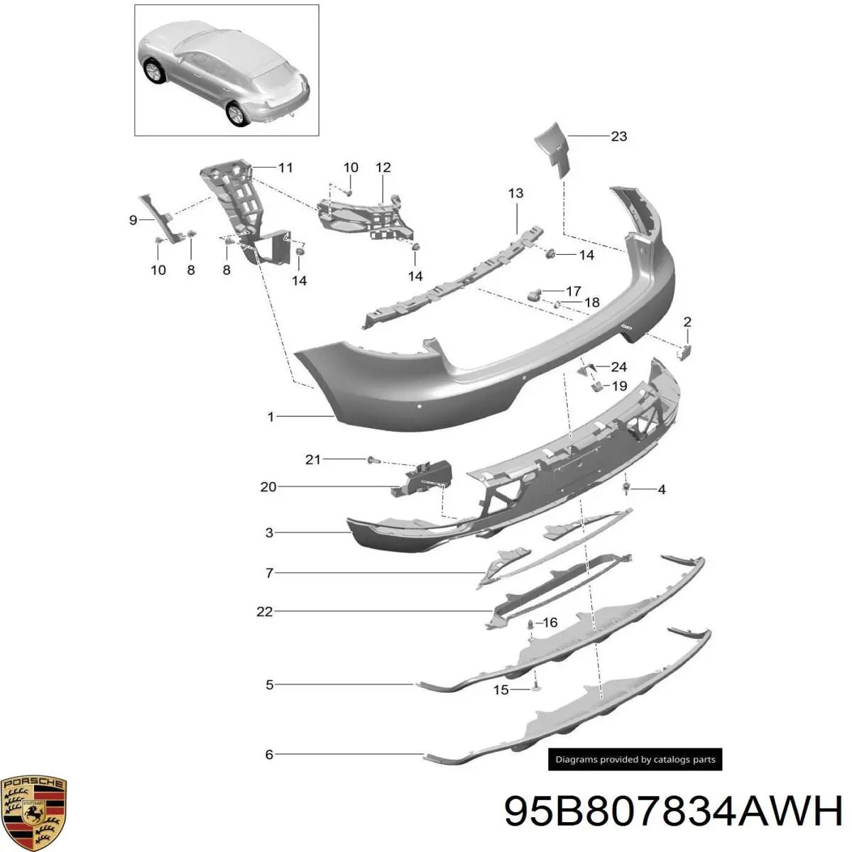 95B807834AWH Porsche 