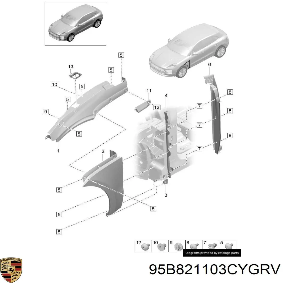 95B821103CYGRV Porsche 