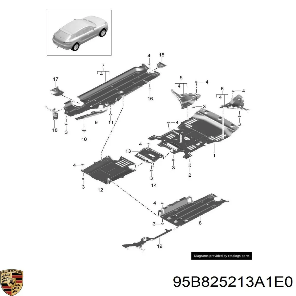  Porsche 95B825213A1E0 цена, от 25.34 USD