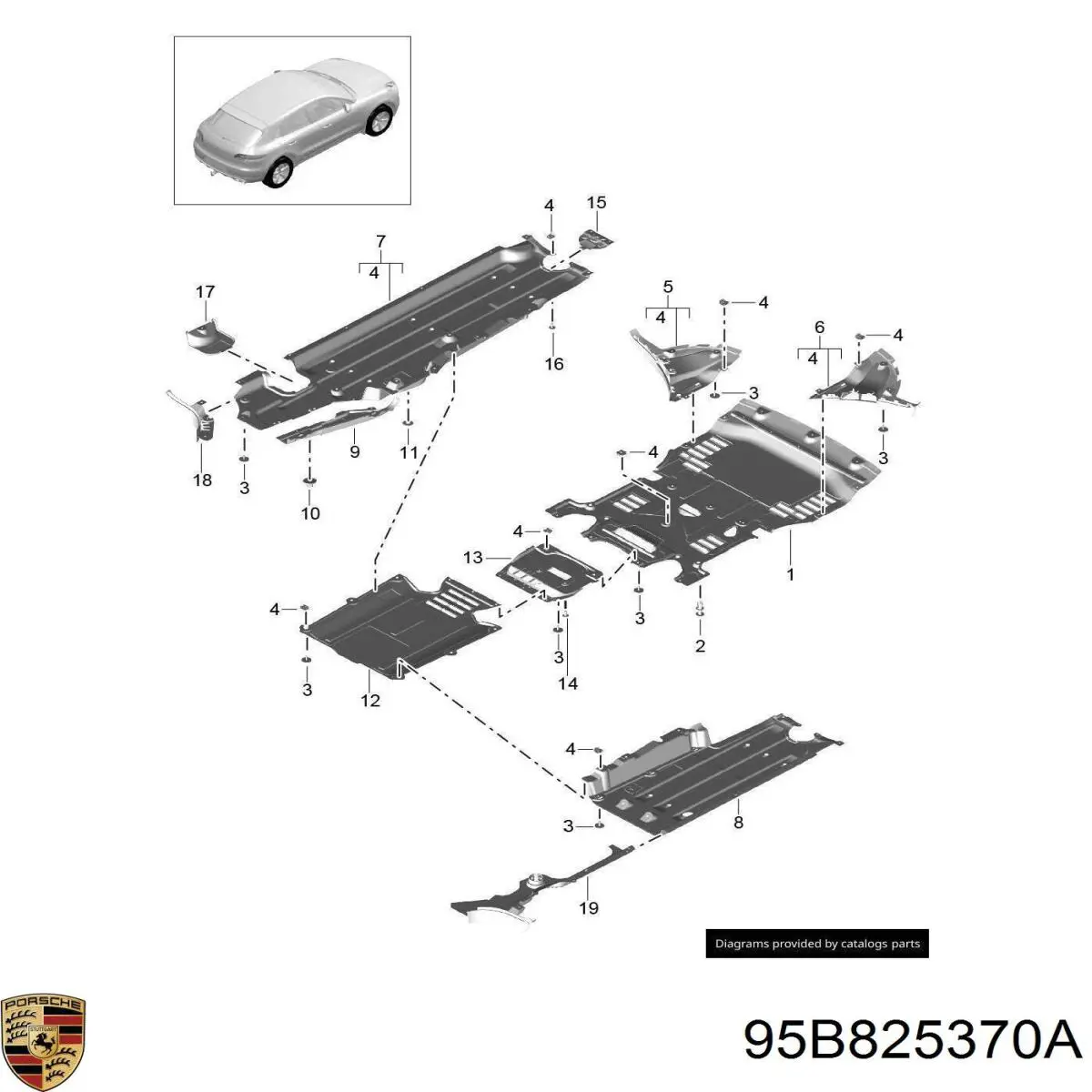  95B825370A Porsche