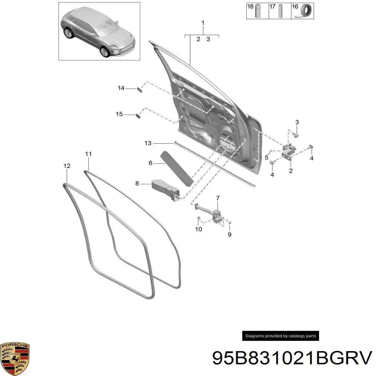  95B831021BGRV Porsche