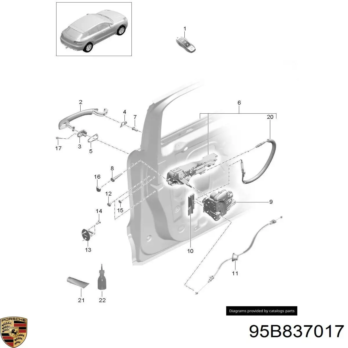 95B837017 Porsche 