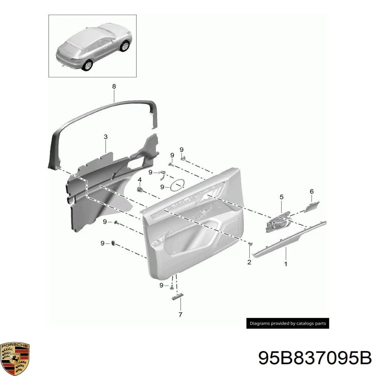 95B837095B Porsche 