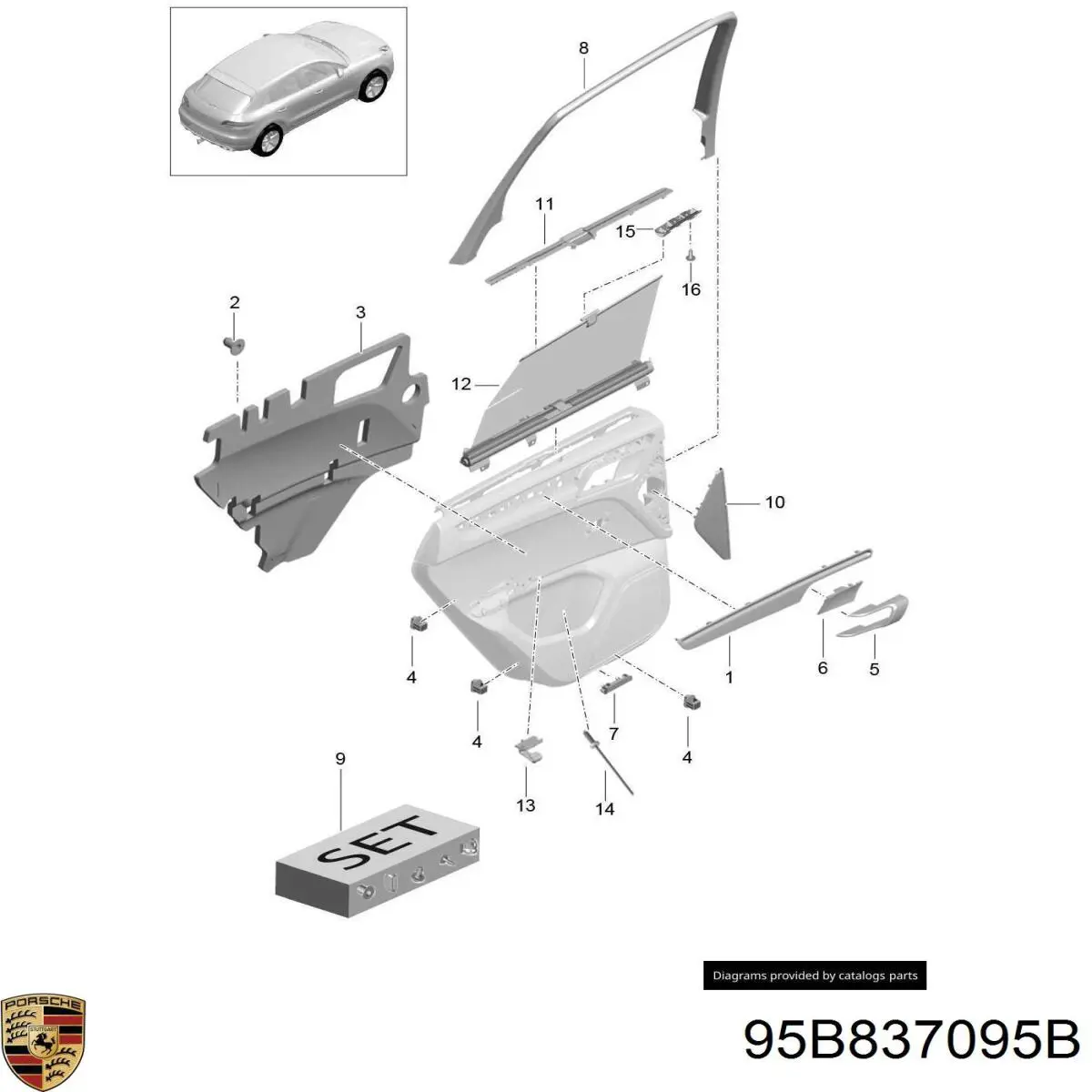  Porsche 95B837095B цена, от 6.21 USD
