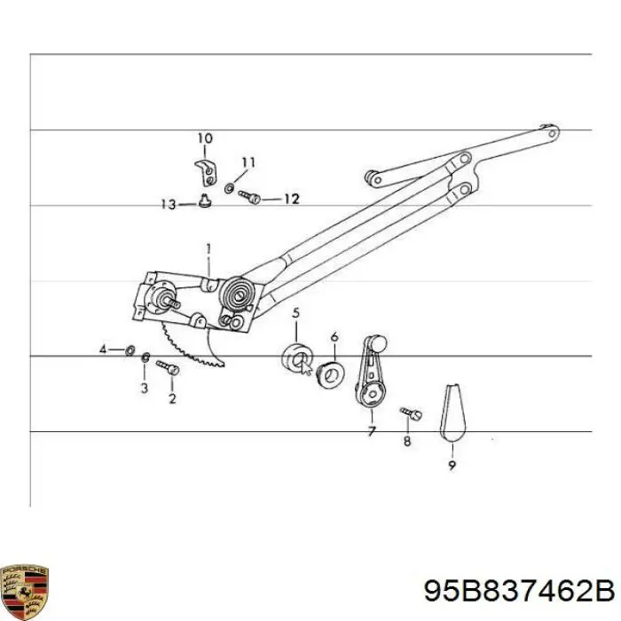 95B837462B Porsche Механизм подъема стекол