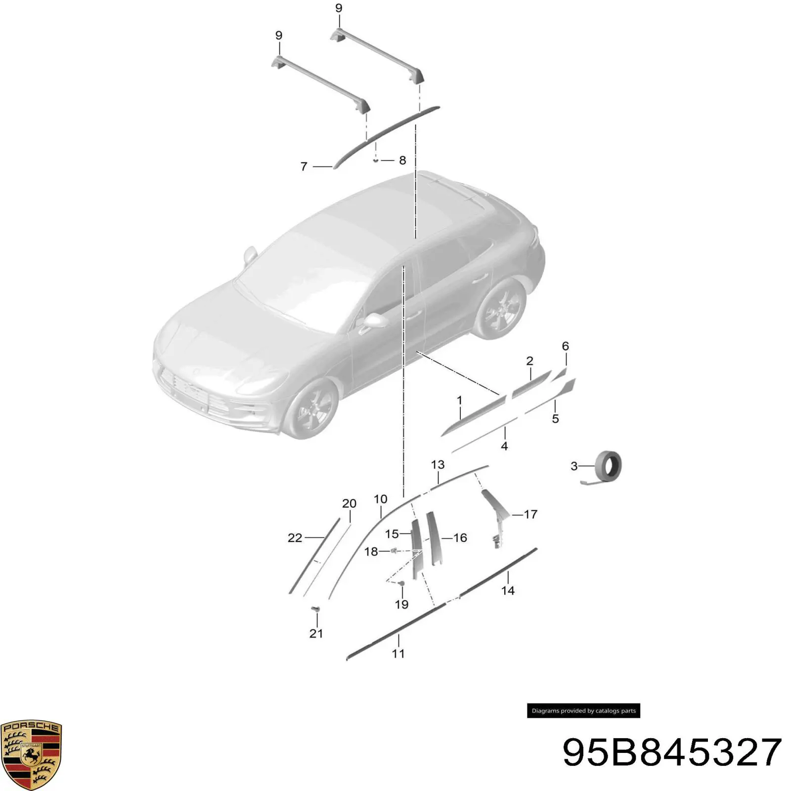  95B845327 Porsche