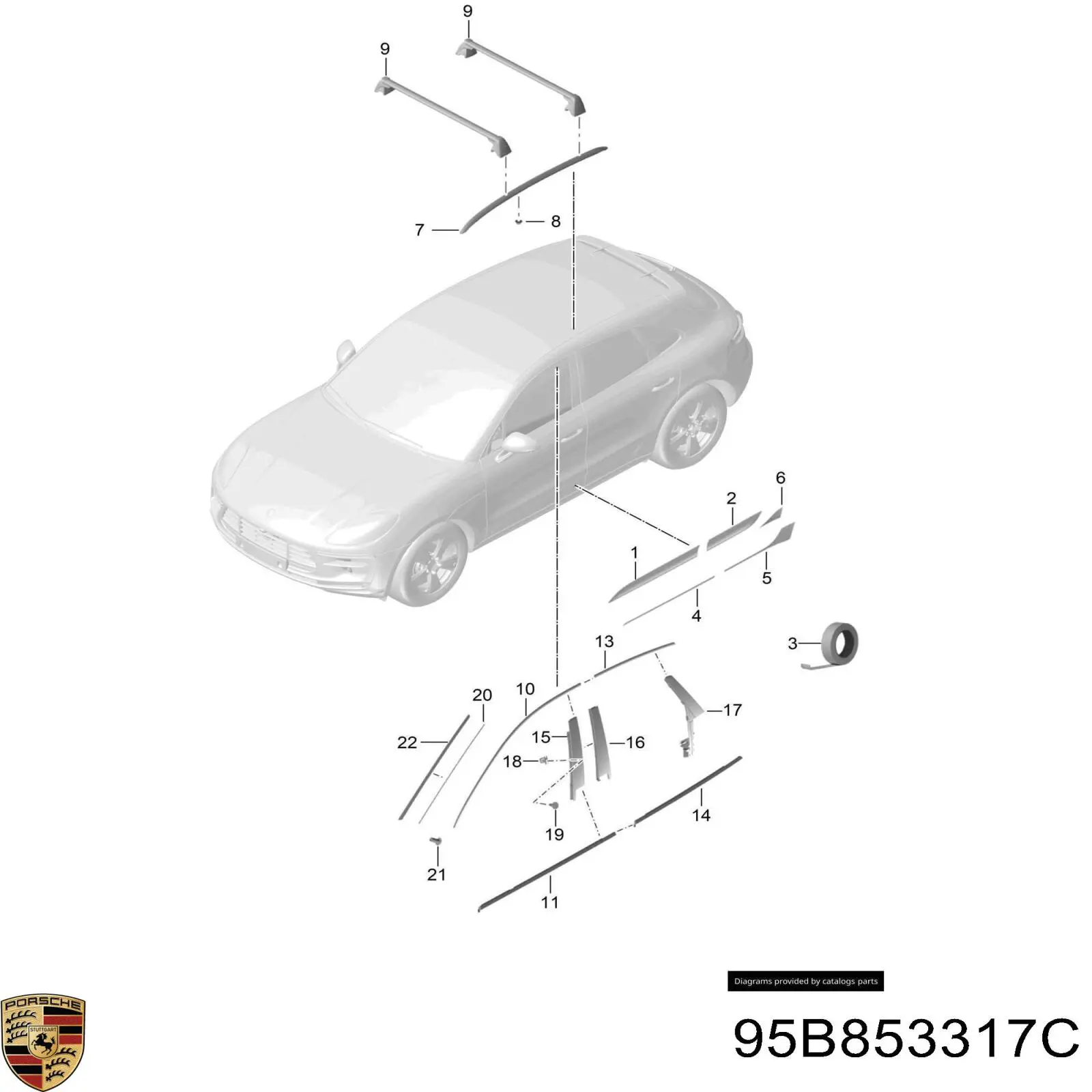  95B853317D Porsche