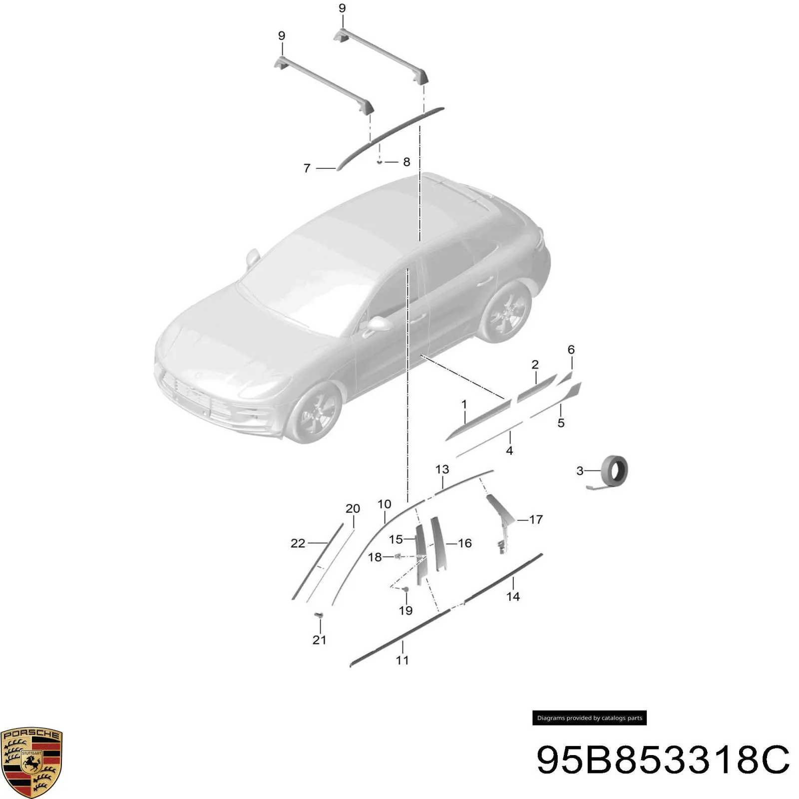  95B853318C Porsche