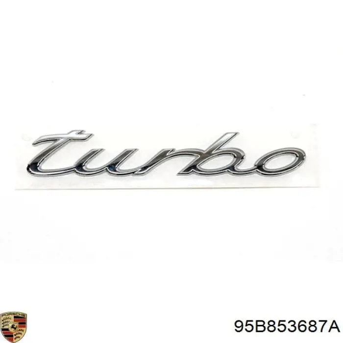 95B853687A Porsche emblema de tampa de porta-malas (emblema de firma)