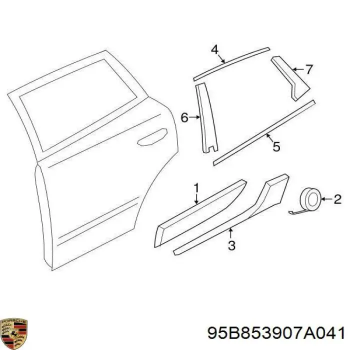 95B853907A041 Porsche 