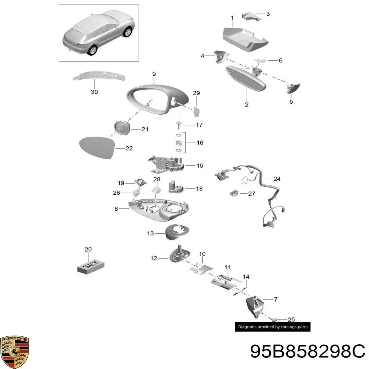  Porsche 95B858298C цена, от 142.52 USD