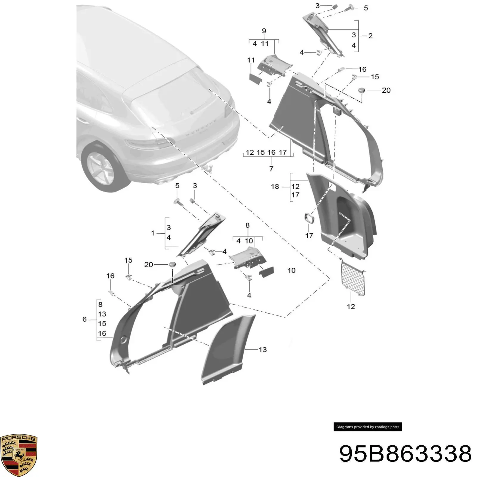  95B863338 Porsche