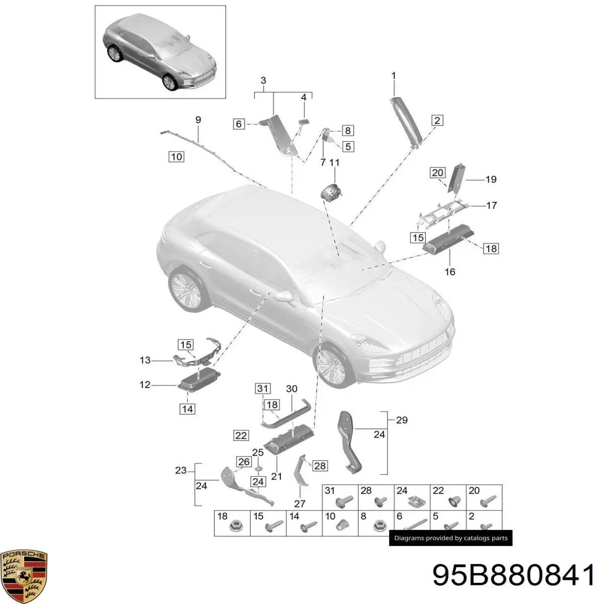  95B880841 Porsche