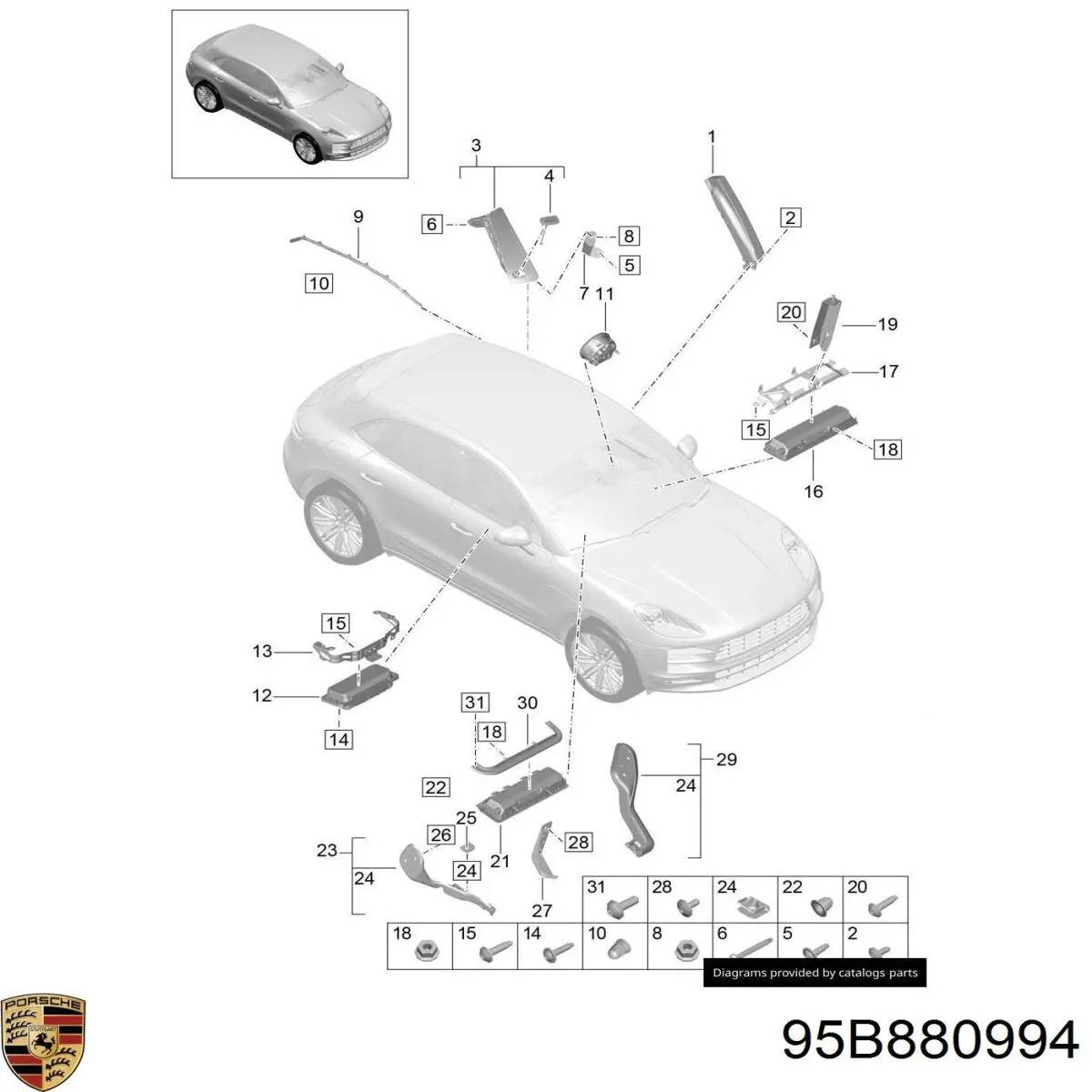95B880994 Porsche 