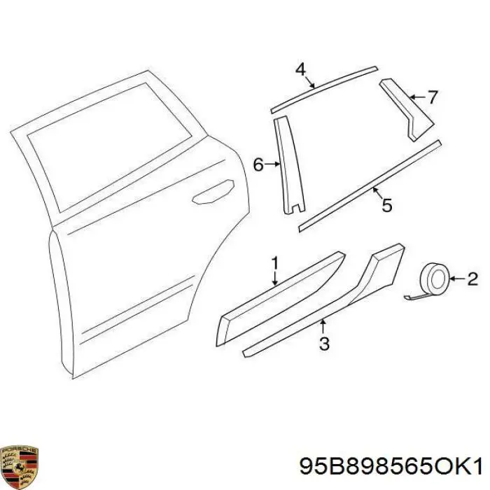  95B898565OK1 Porsche