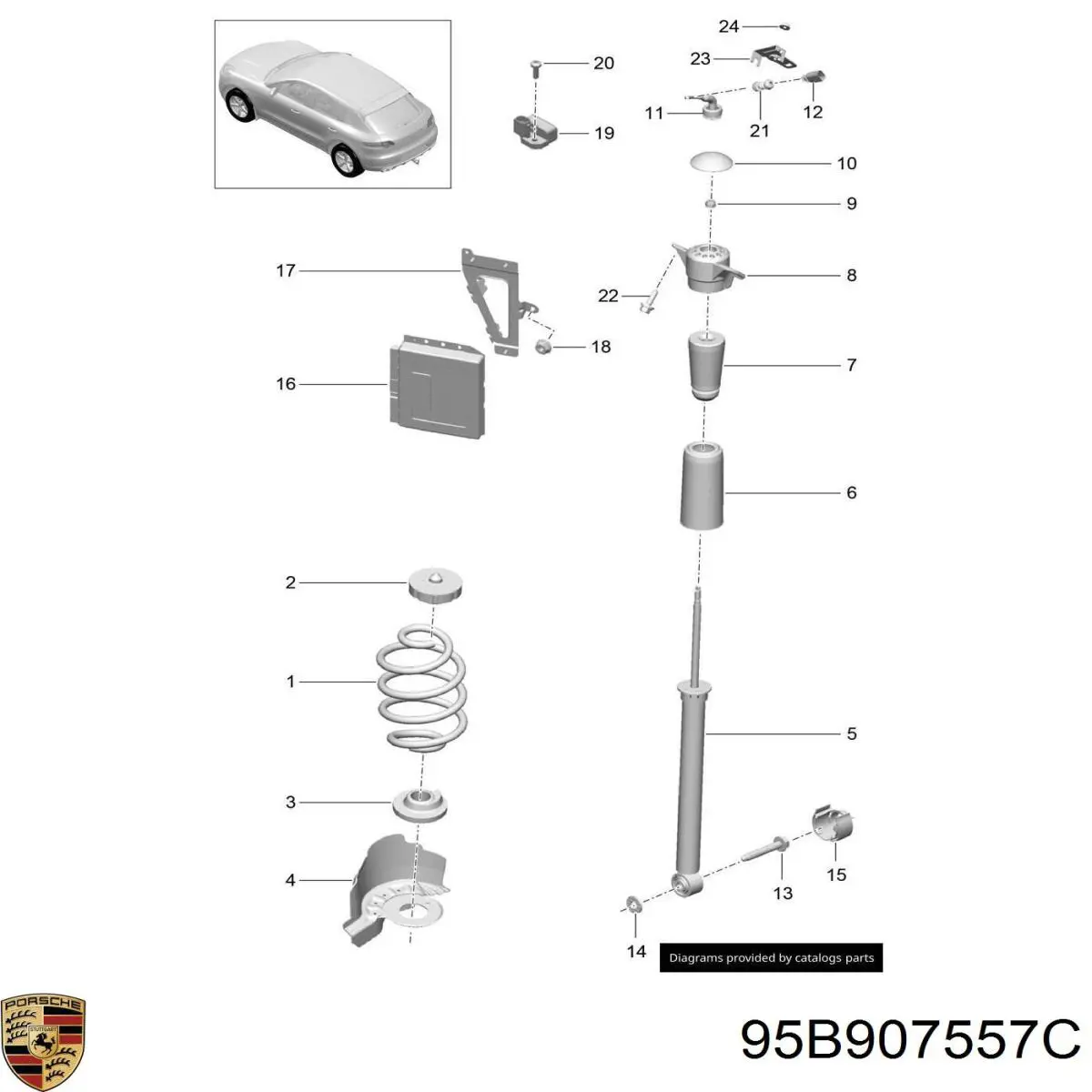 95B907557C Porsche 