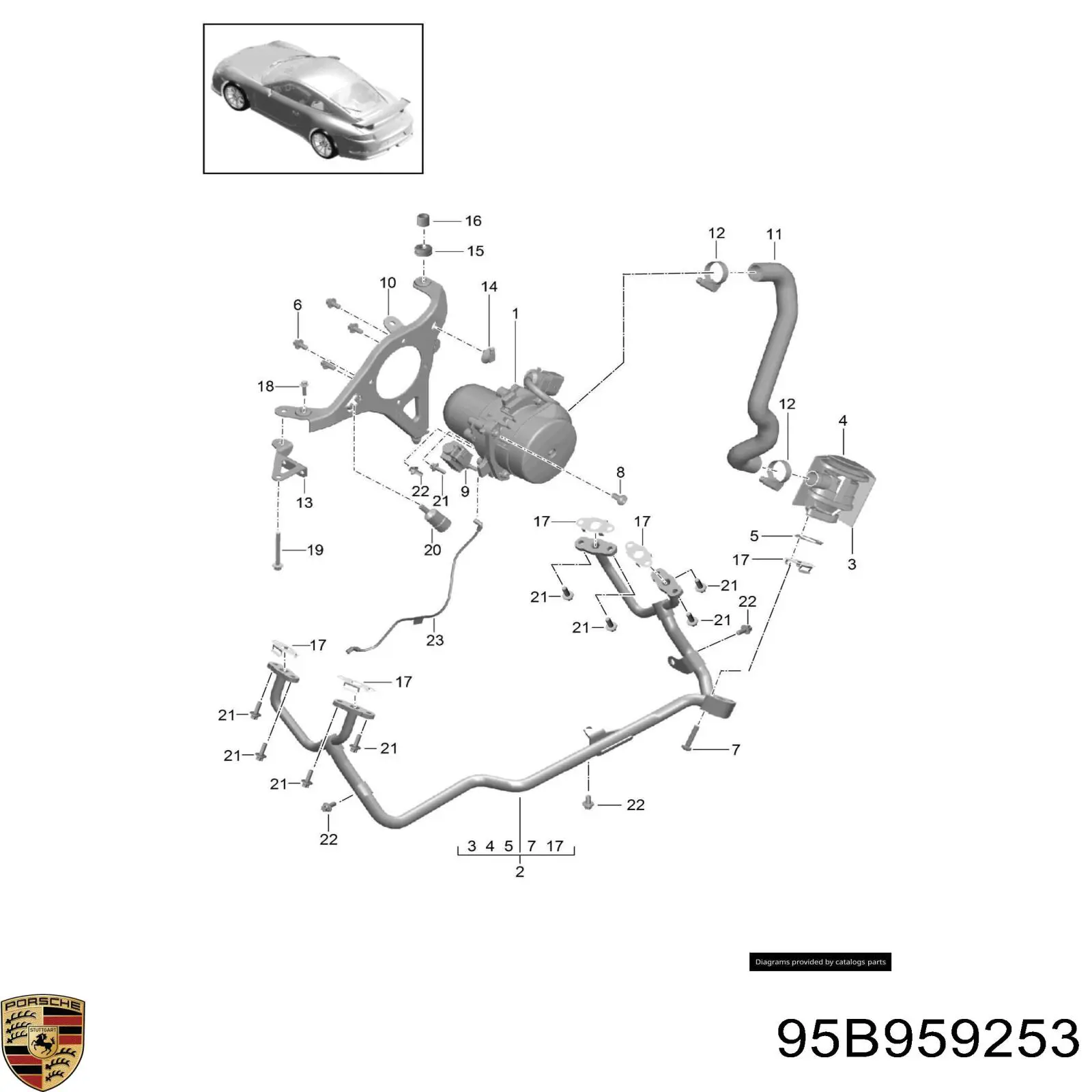 Насос воздушный 95B959253 VAG