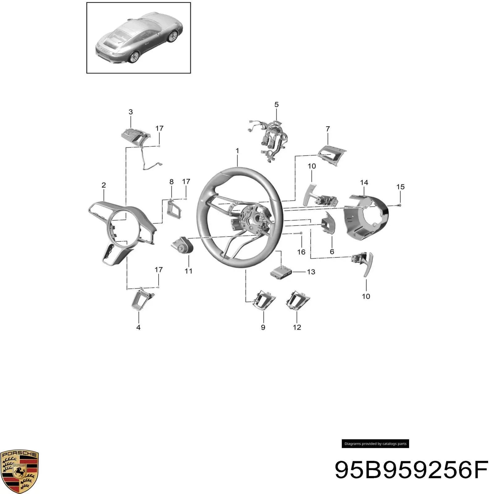 95B959256F Porsche 