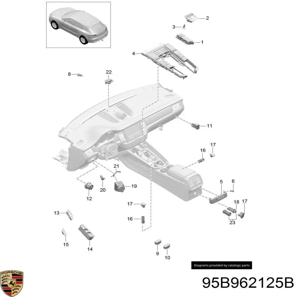  Porsche 95B962125B цена, от 16.95 USD