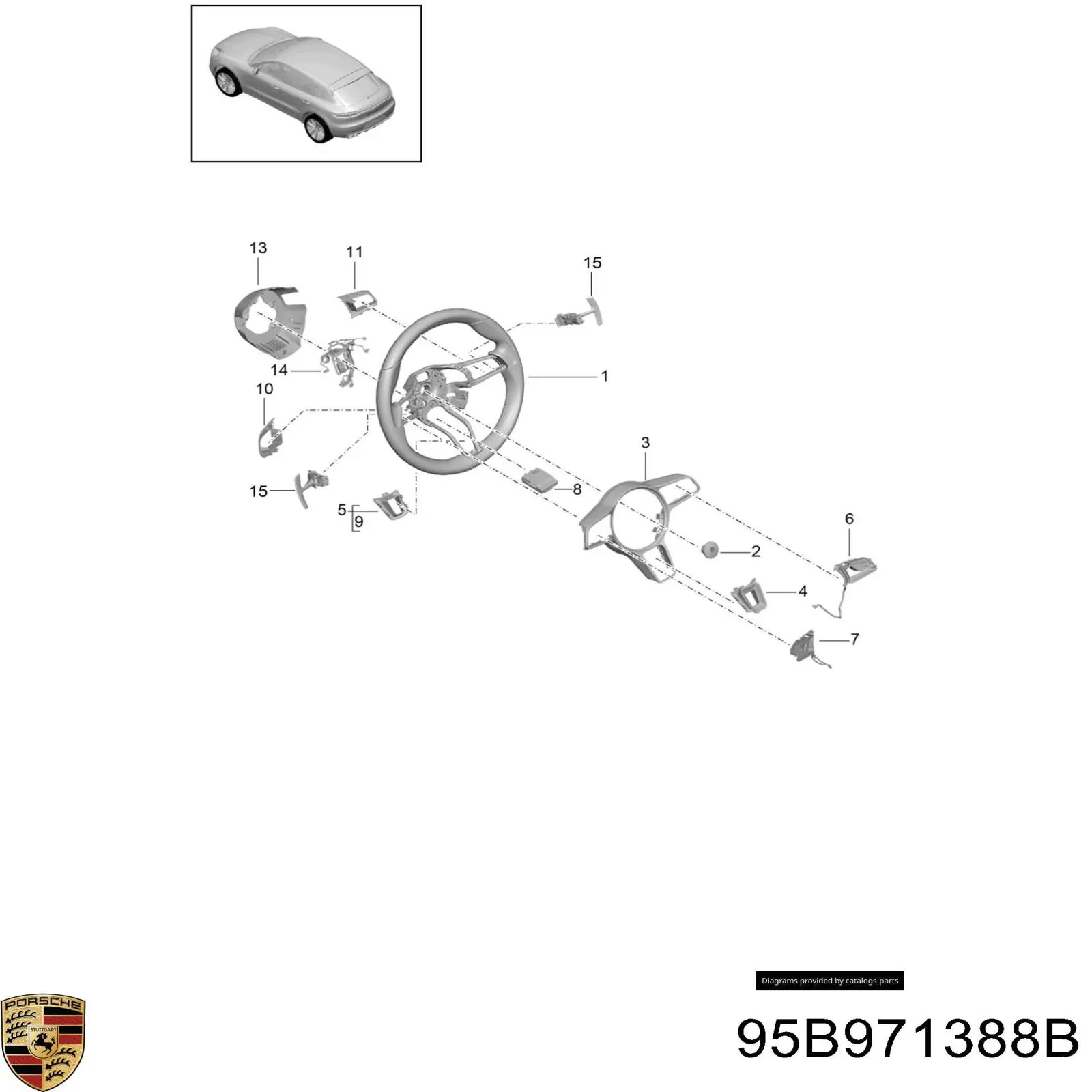 Купить 95B971388B Porsche 