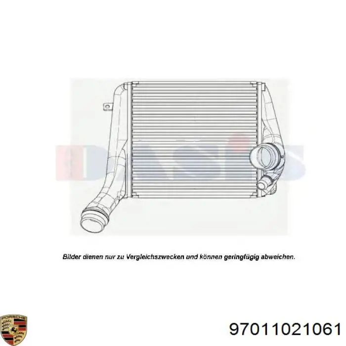 Купить 97011021061 Porsche Интеркулер