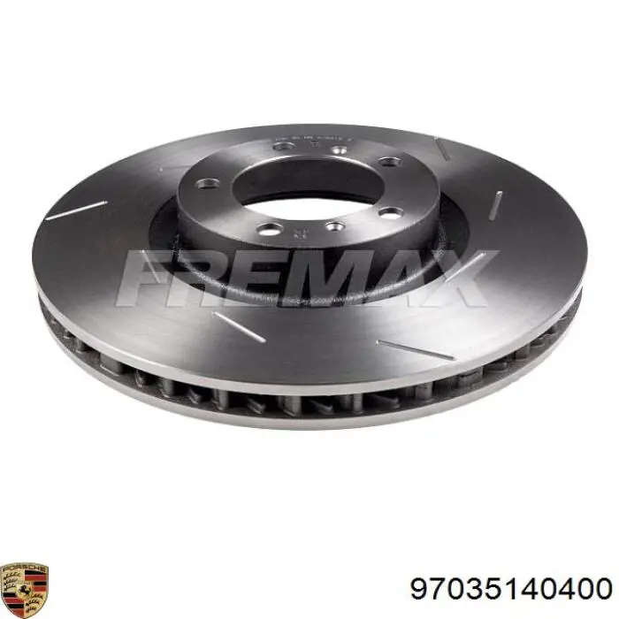 Передние тормозные диски 97035140400 Porsche