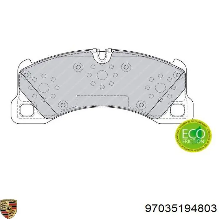 Тормозные колодки Porsche 97035194803