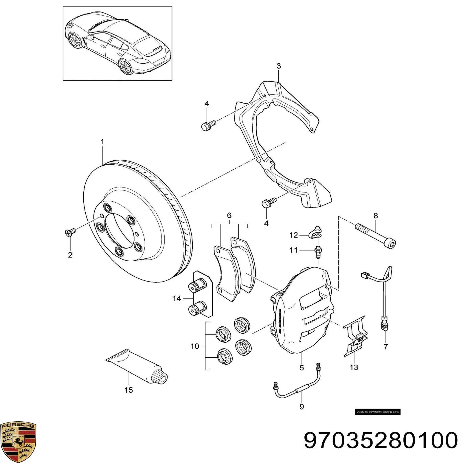 97035280101 Porsche Пыльник тормозного диска заднего левый