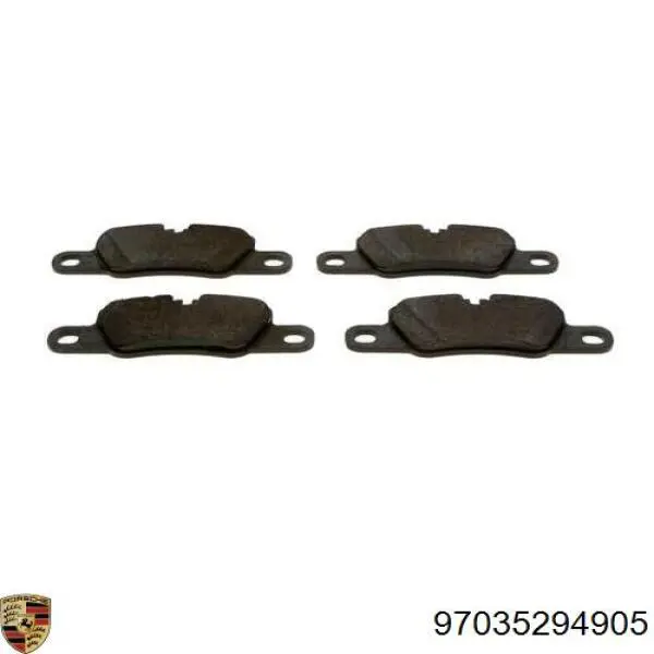 Купить 97035294905 Porsche Колодки тормозные задние, дисковые
