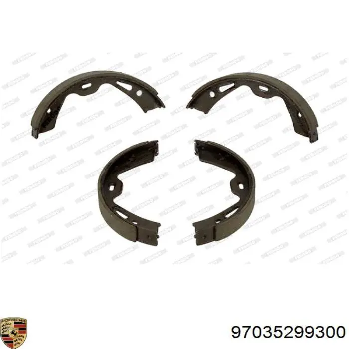 97035299300 Porsche Тормозные колодки ручника