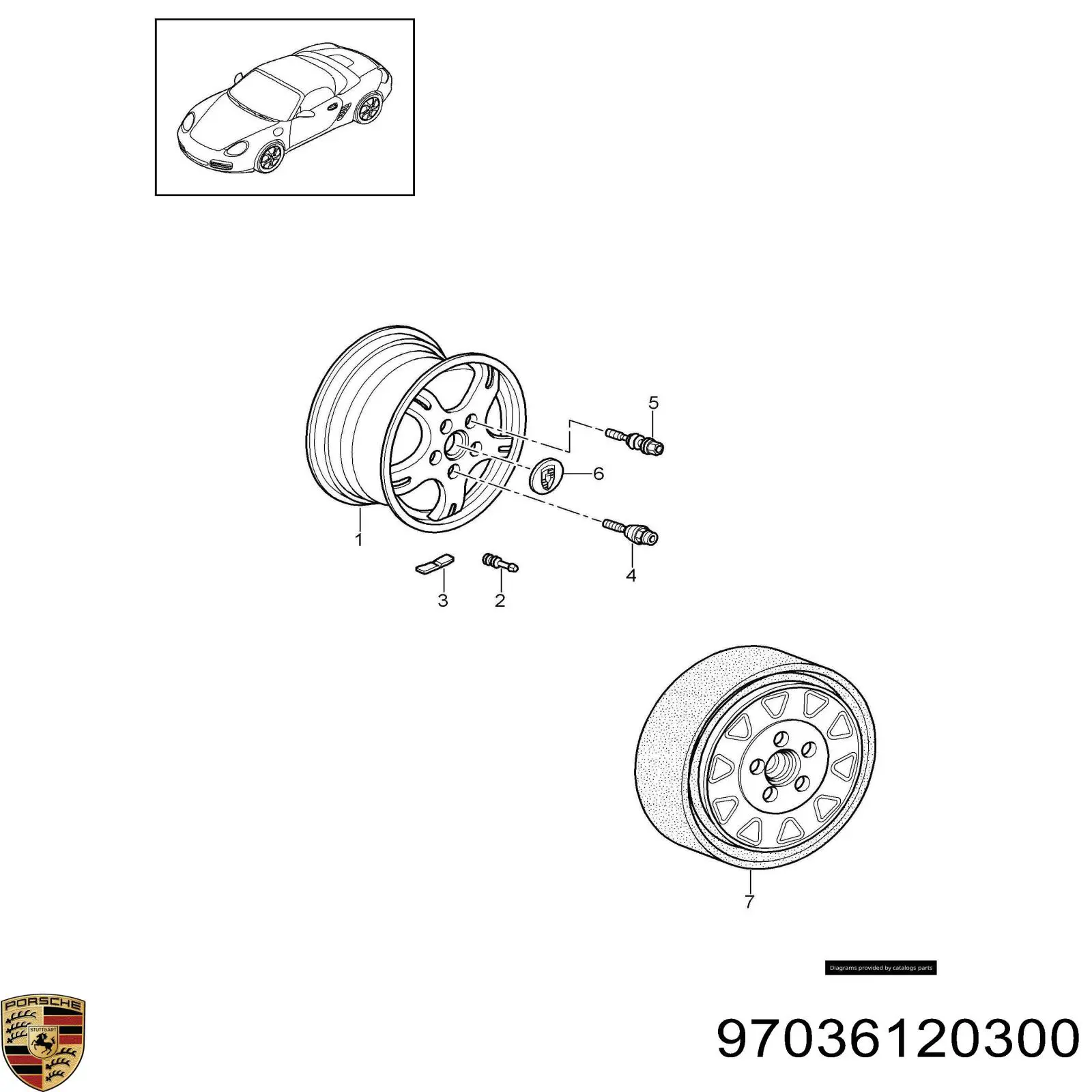 Болт колесный  Porsche 97036120300 цена, от 6.80 USD