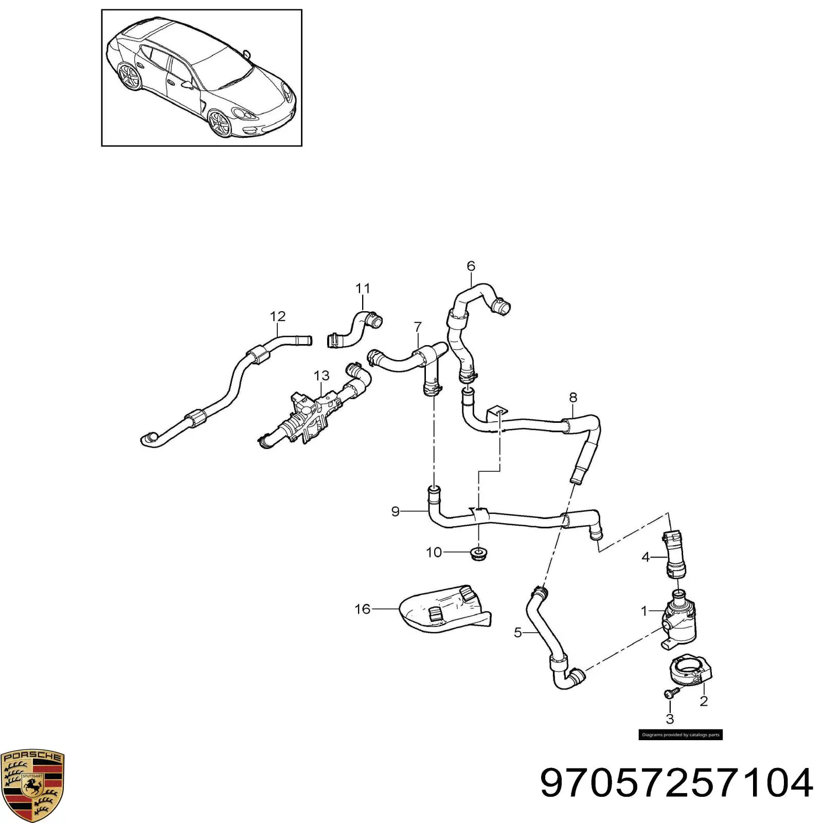 Купить 97057257104 Porsche 