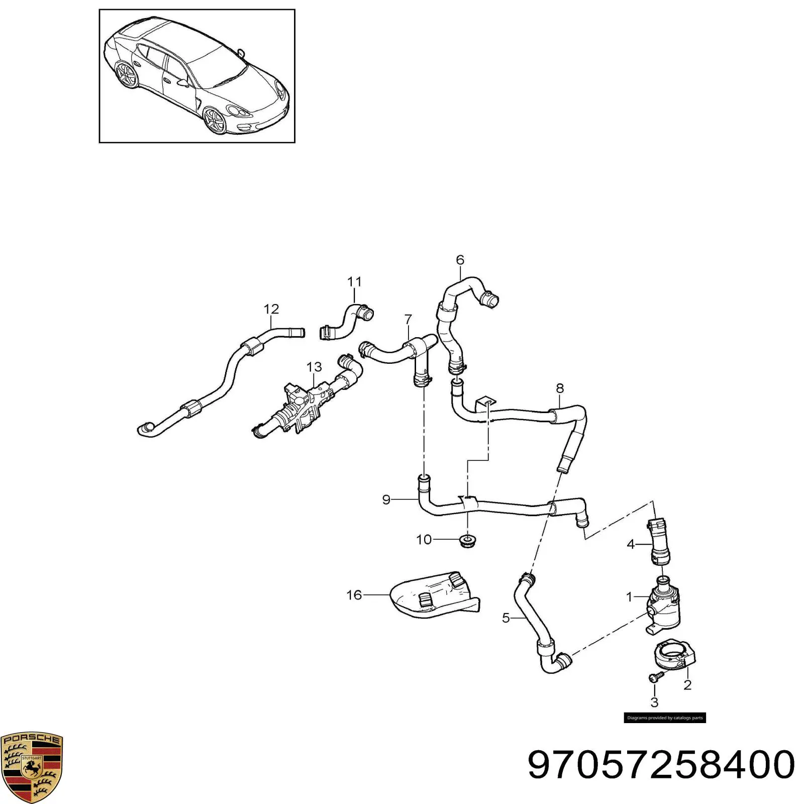  Porsche 97057258400 цена, от 12.88 USD