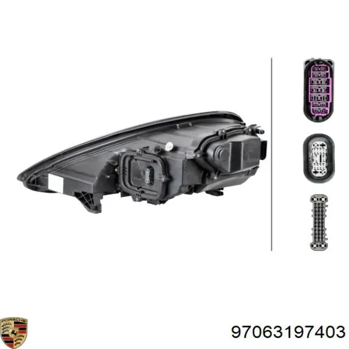 Правая блок фара Porsche 97063197403 цена, от 1720.62 USD