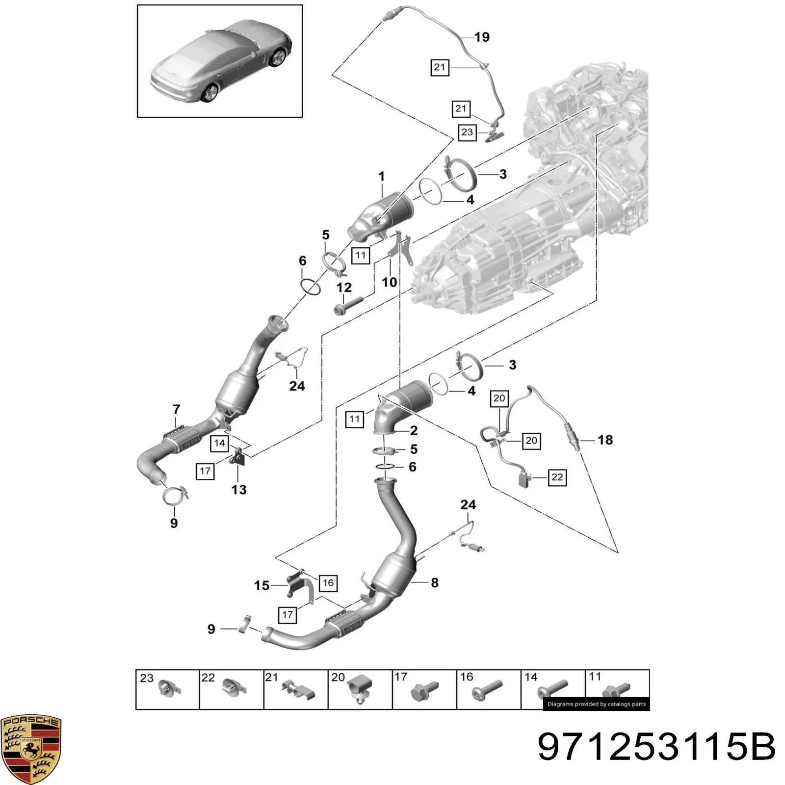  Porsche 971253115B цена, от 121.76 USD