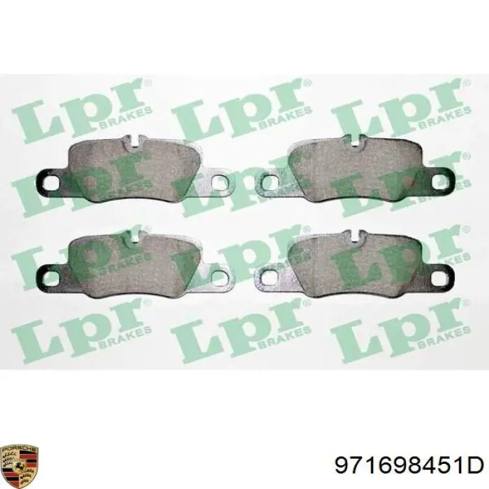 Купить 971698451D Porsche Колодки тормозные задние, дисковые