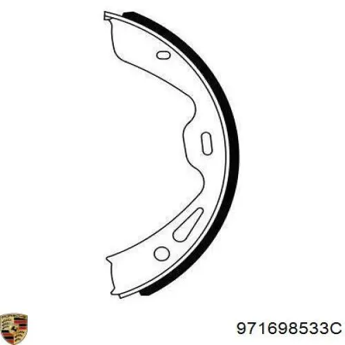 Купить 971698533C Porsche Колодки ручника/стояночного тормоза