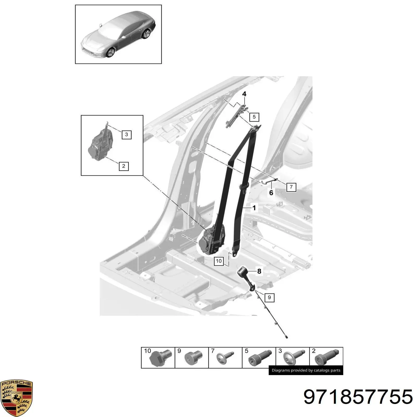  Porsche 971857755 цена, от 88.69 USD