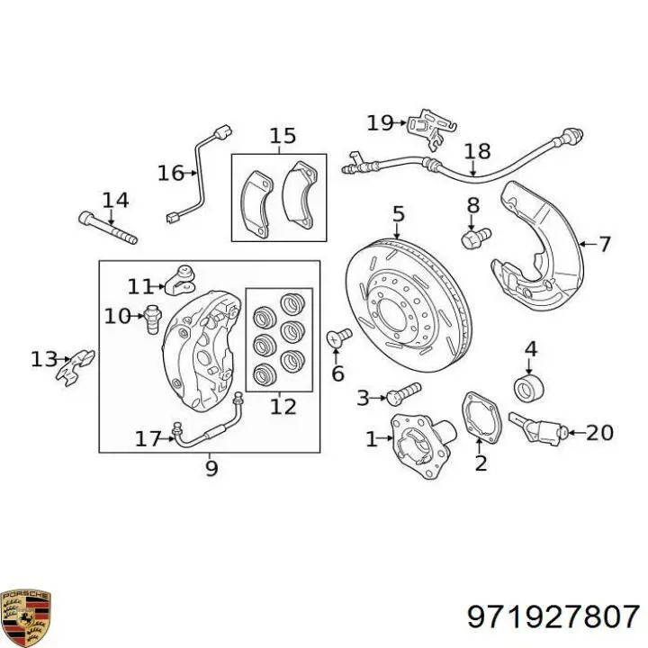 971927807 Porsche АБС-датчик