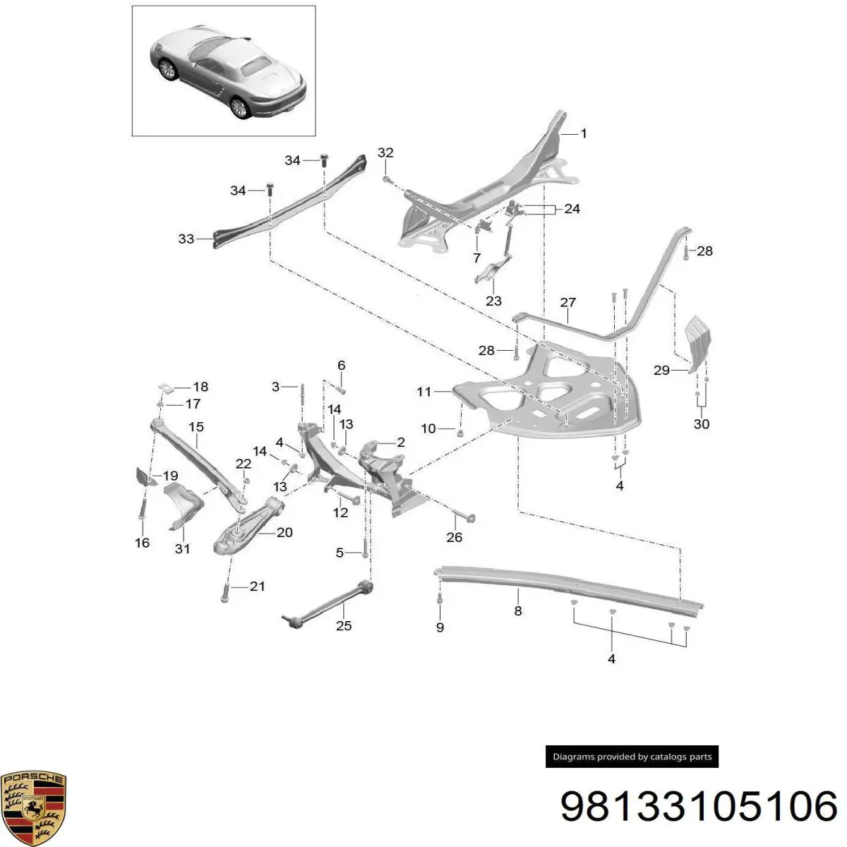 Купить 98133105106 Porsche 