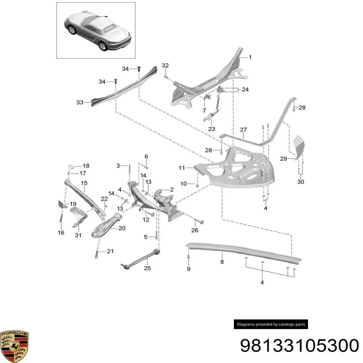  98133105300 Porsche