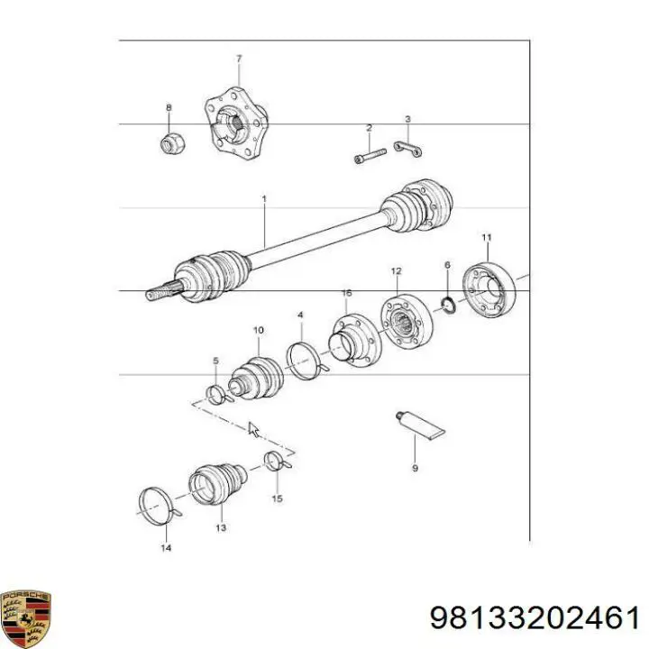 Купить 98133202460 Porsche 