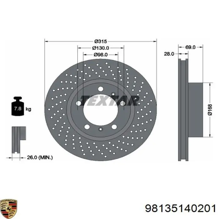 98135140201 Porsche