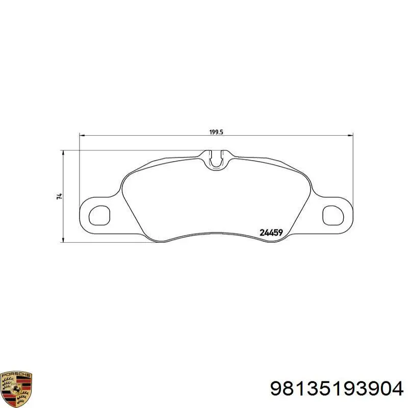 Pastillas de freno delanteras 98135193904 Porsche